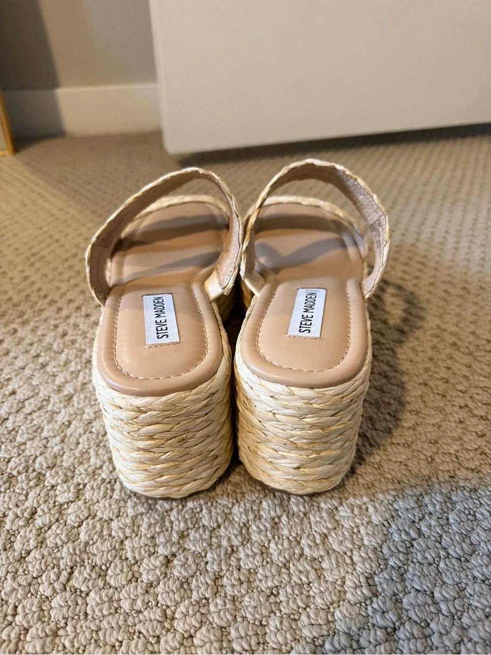 Steve Madden Braided Double Strap Platform Sandals - Size 9.5